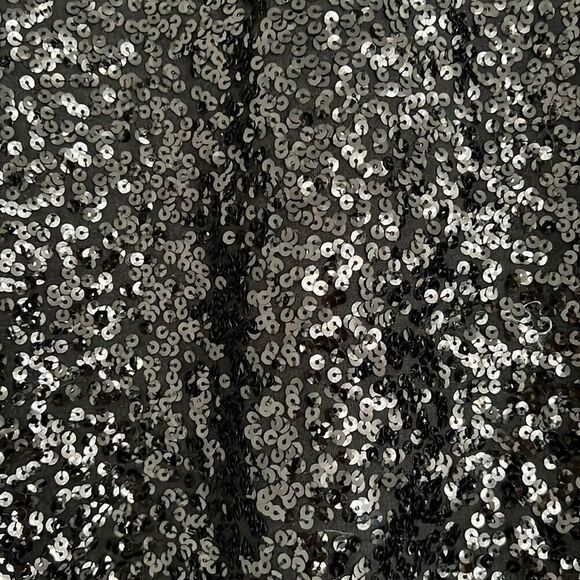 J. Crew black cotton with sequins 3/4 sleeves top Sz Medium - Picture 4 of 10